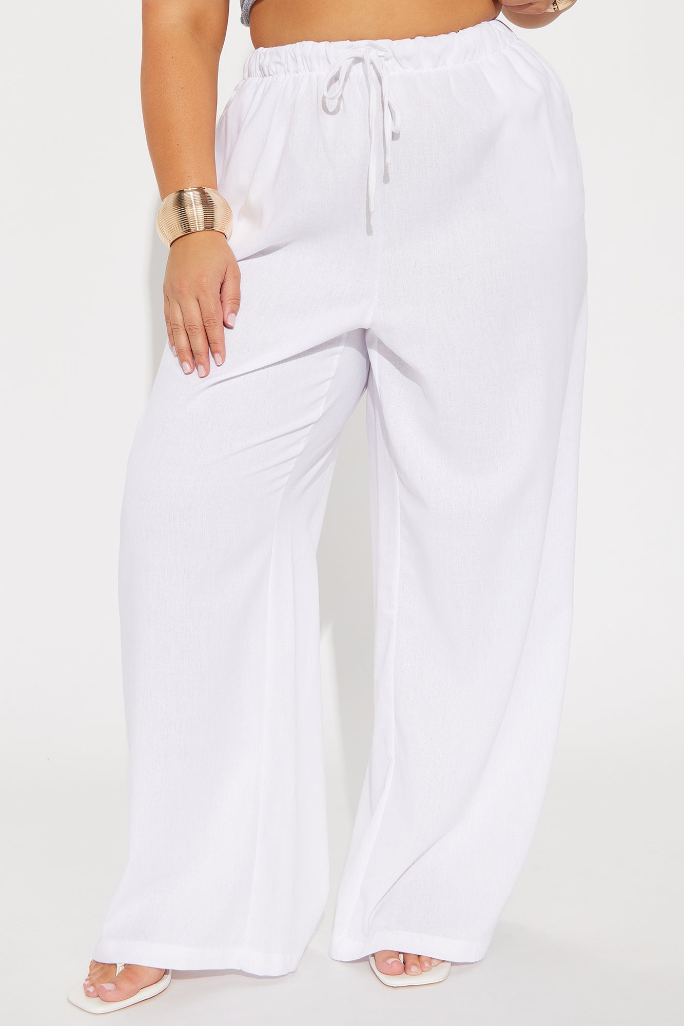 Beach Walks Linen Pant - White