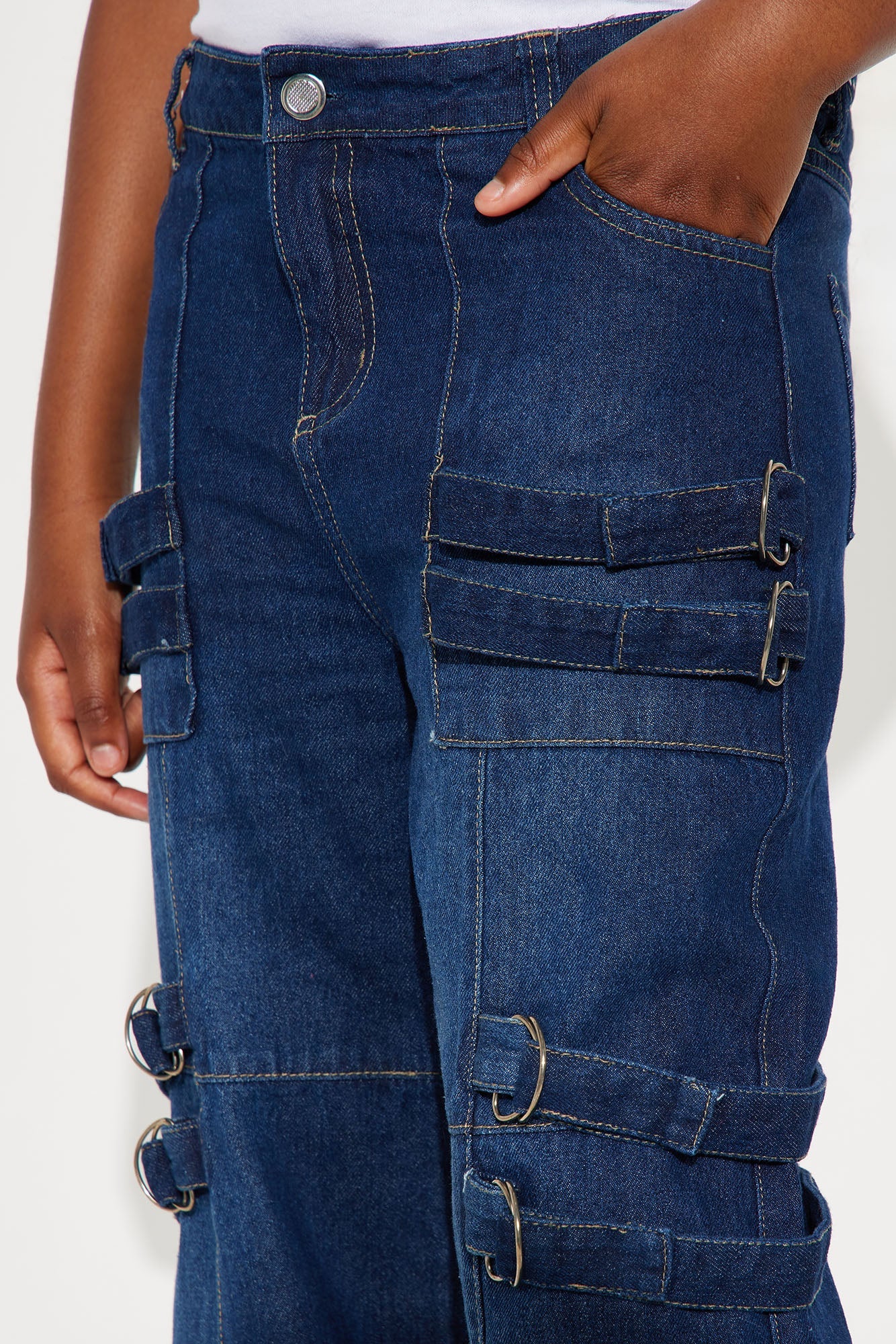 Mini Totally Built For This Cargo Jean - Dark Wash