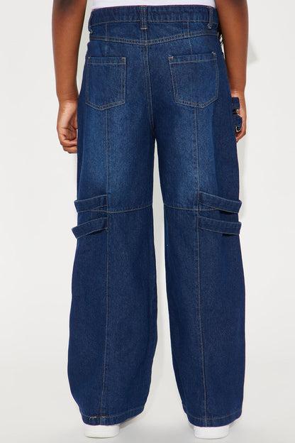 Mini Totally Built For This Cargo Jean - Dark Wash