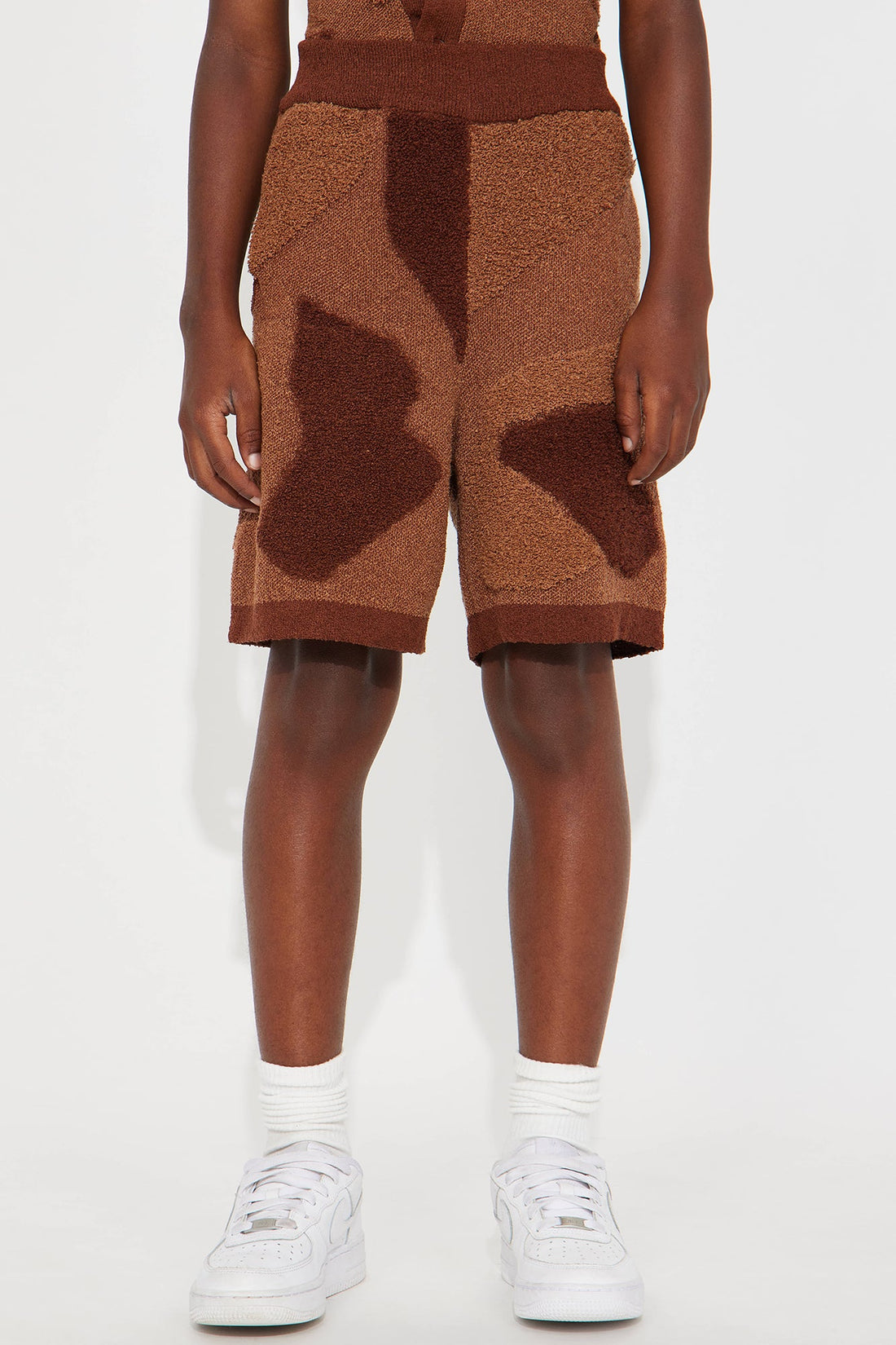 Mini Auron Knitted Shorts - Brown/combo