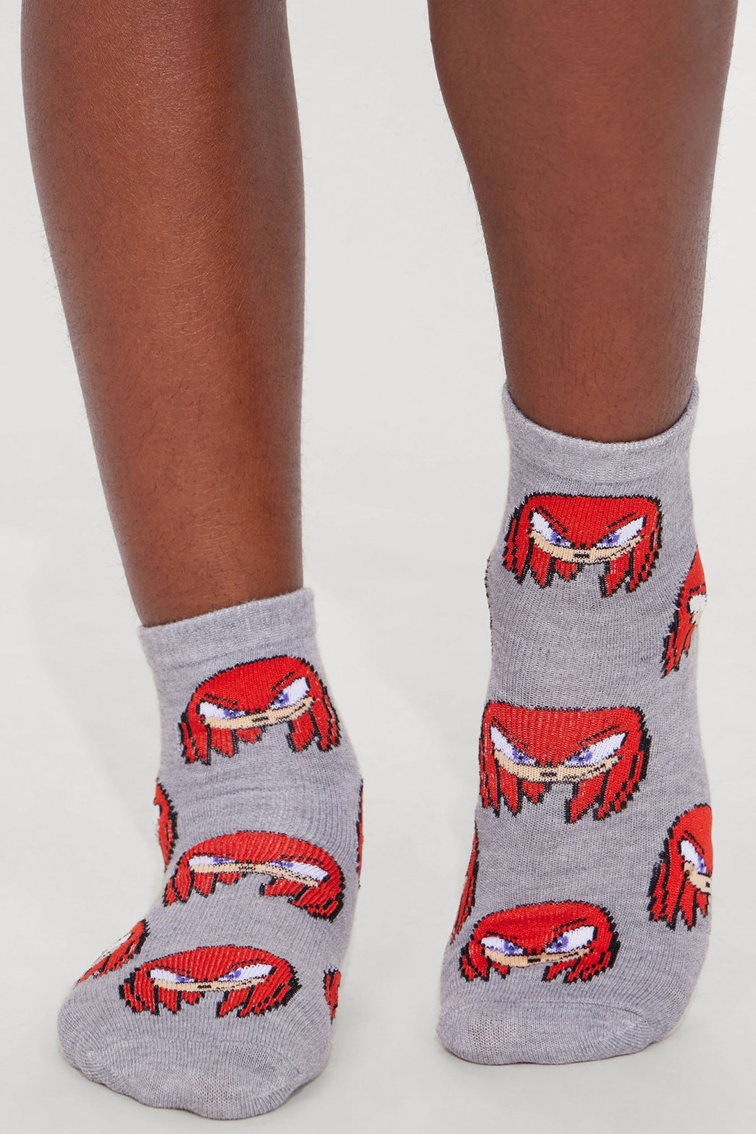 Mini Sonic And The Squad 5 Pack Crew Socks - Grey/combo