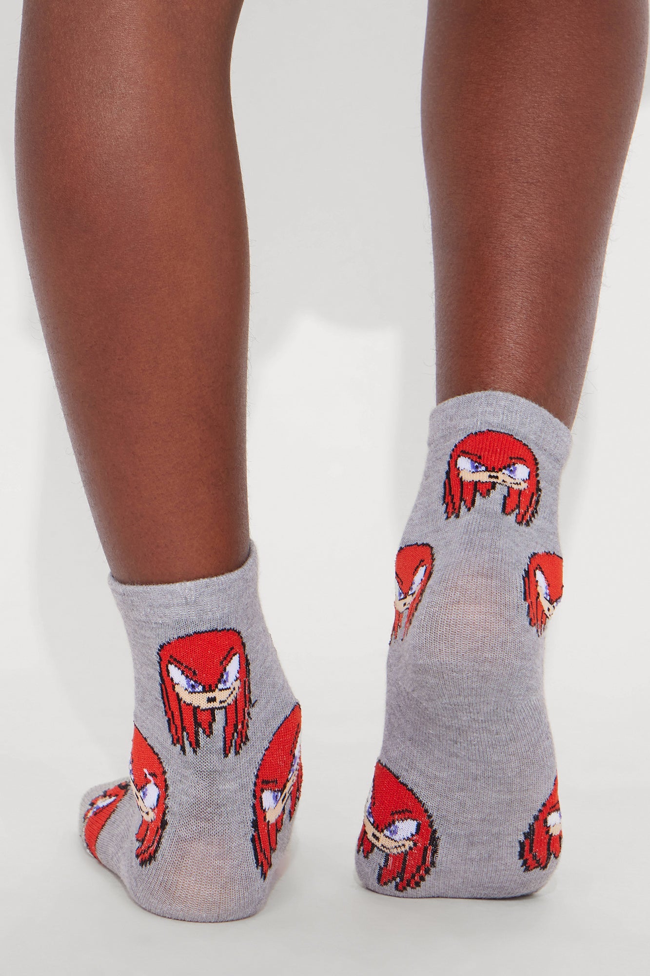 Mini Sonic And The Squad 5 Pack Crew Socks - Grey/combo