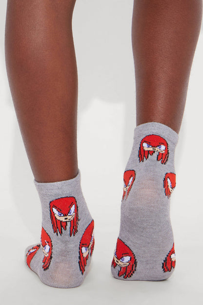 Mini Sonic And The Squad 5 Pack Crew Socks - Grey/combo