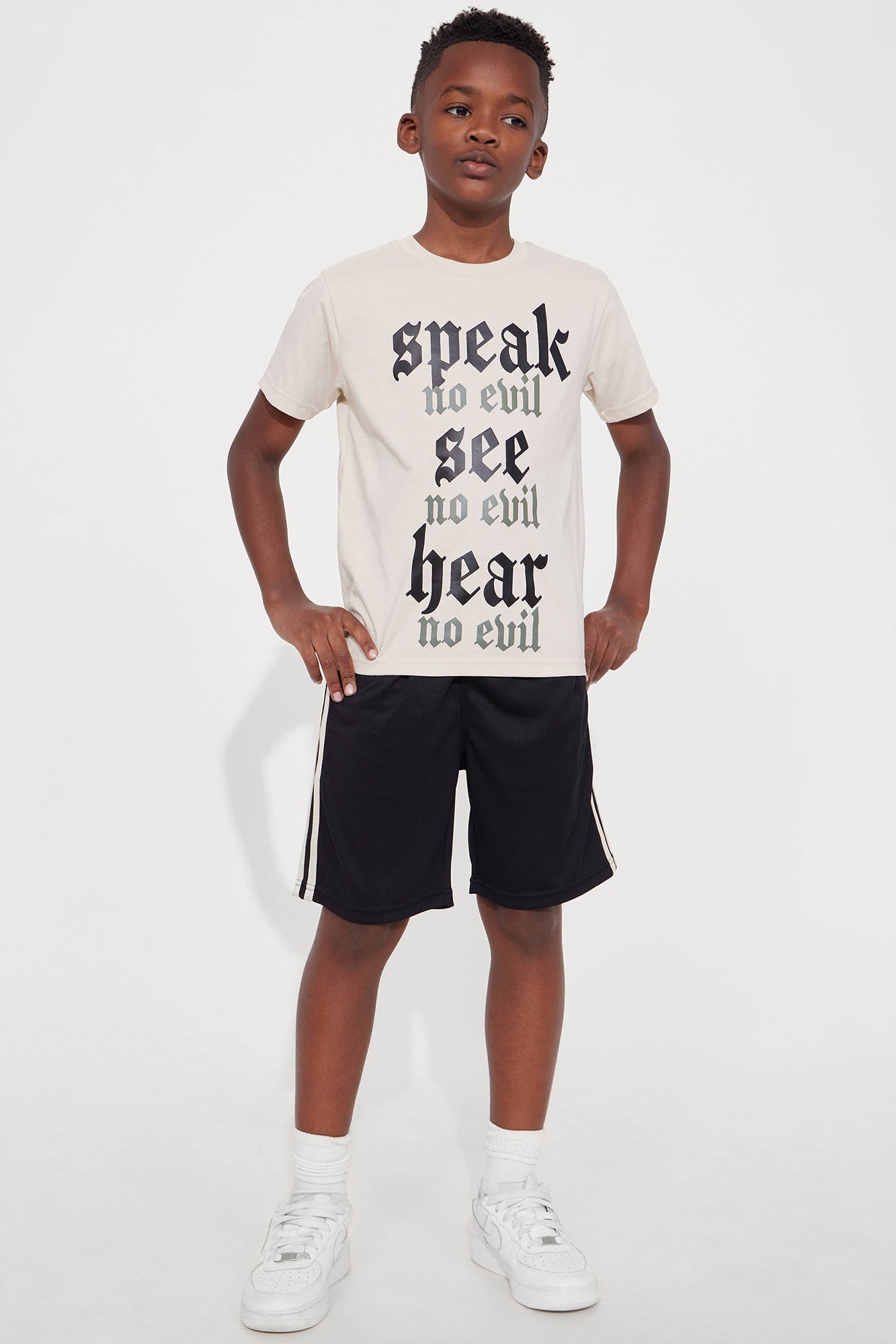 Mini See No Evil Short Set - Sand/combo