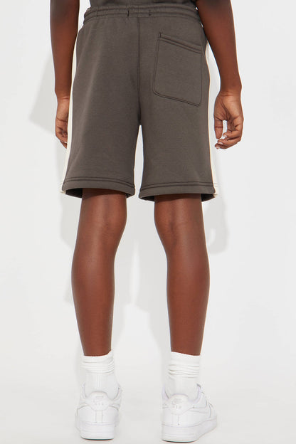 Mini Tyson Oversized Heavyweight Striped Shorts - Olive