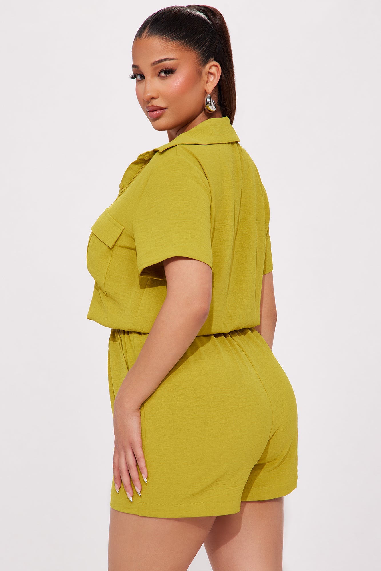 Maisie Romper - Chartreuse