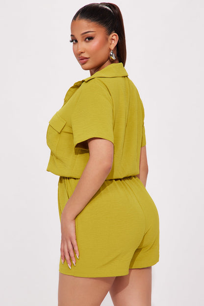 Maisie Romper - Chartreuse