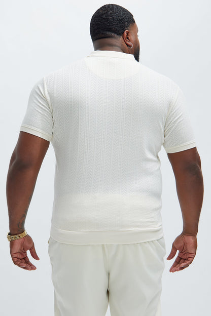 Money Matters Short Sleeve Polo - Off White