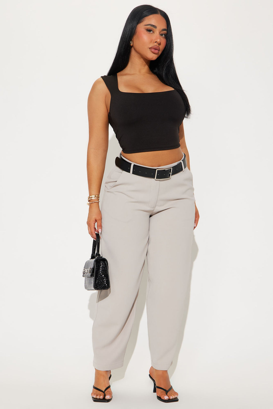 Allison Cigarette Skinny Pant - Grey