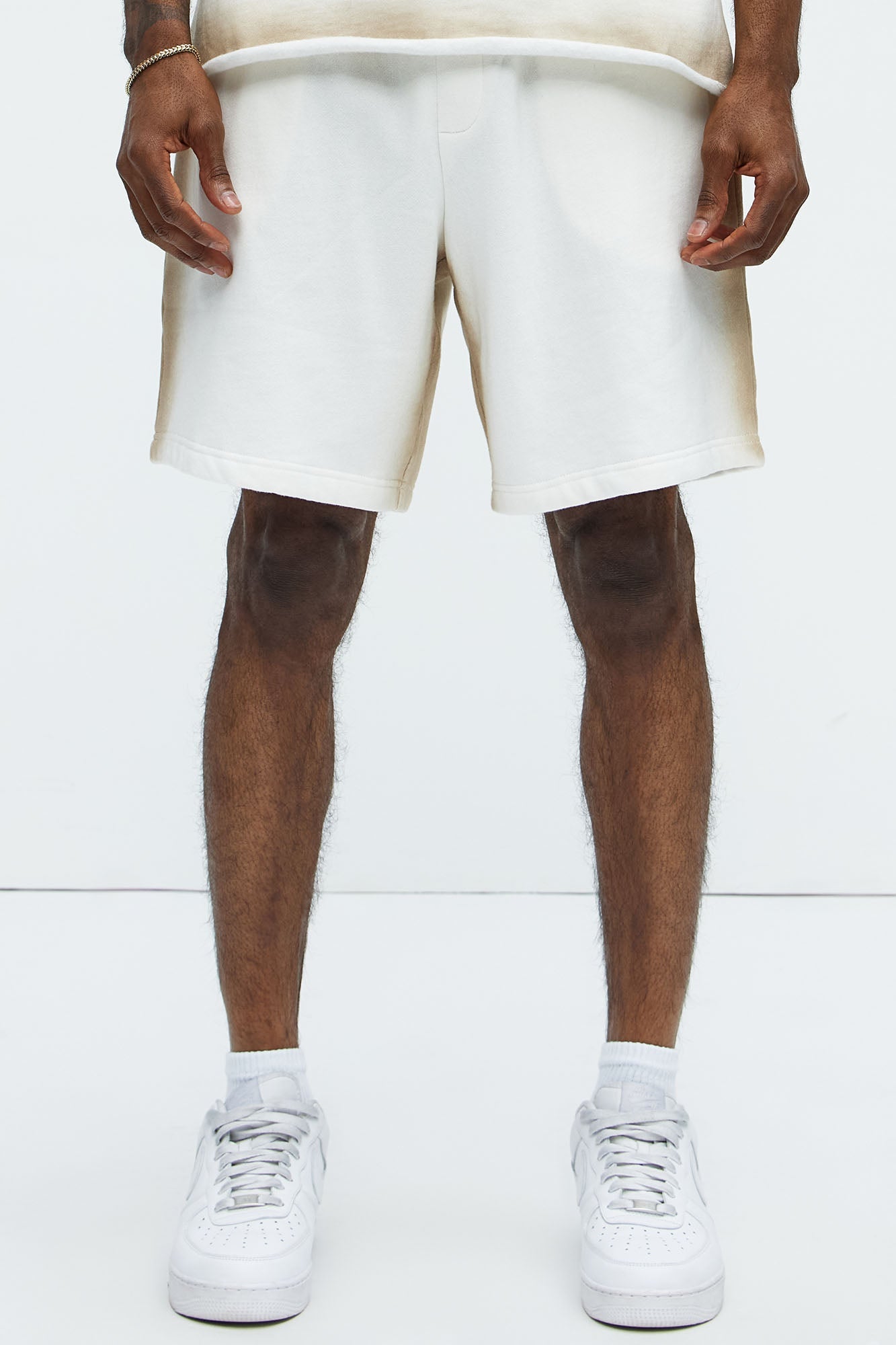 Tyson Blurred Lines Relaxed Shorts - Cream