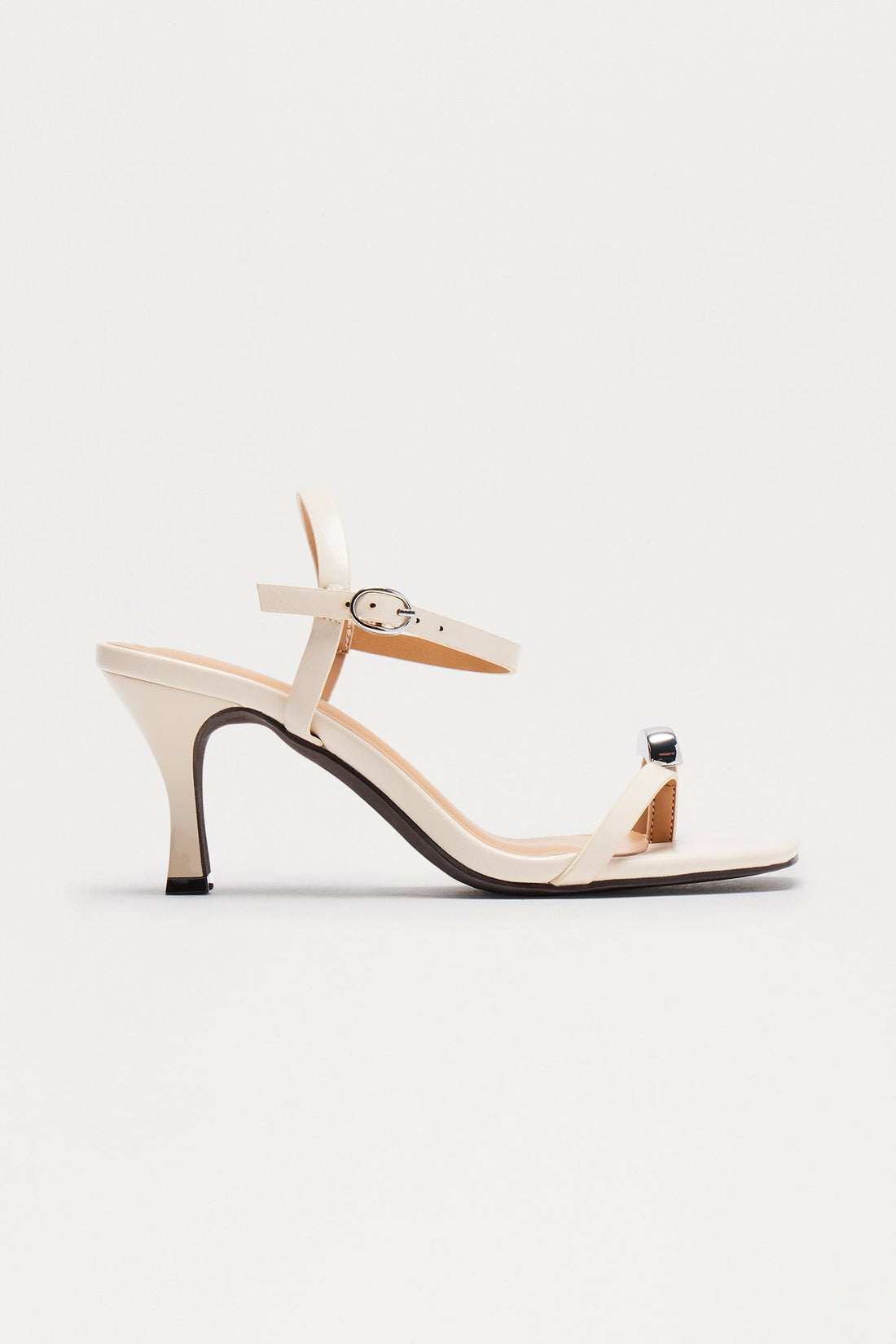 Martini Toe Ring Heels - Ivory