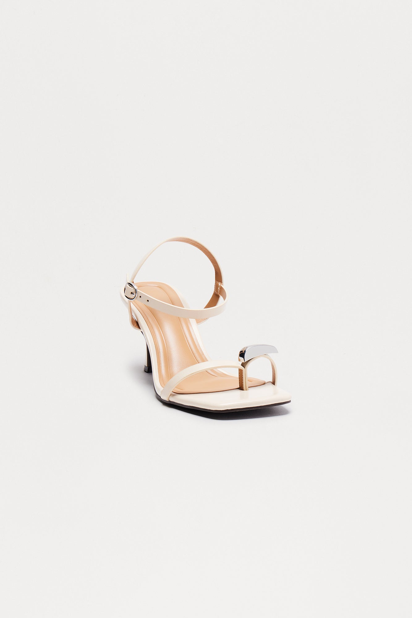 Martini Toe Ring Heels - Ivory