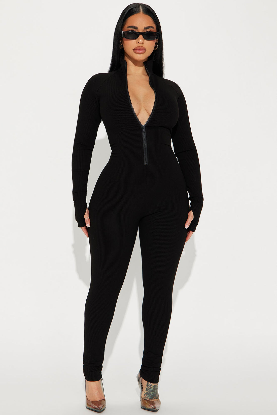 Juliet Snatched Jumpsuit - Black