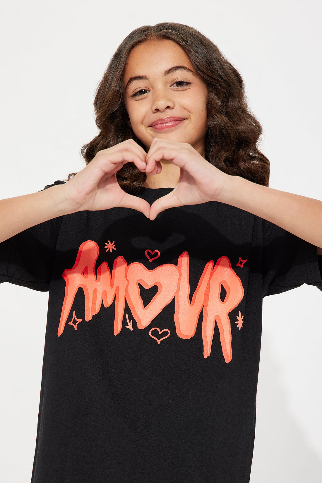 Mini Amour Short Sleeve Tee - Black