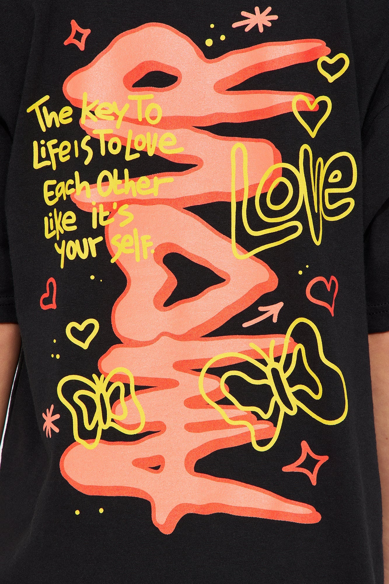 Mini Amour Short Sleeve Tee - Black