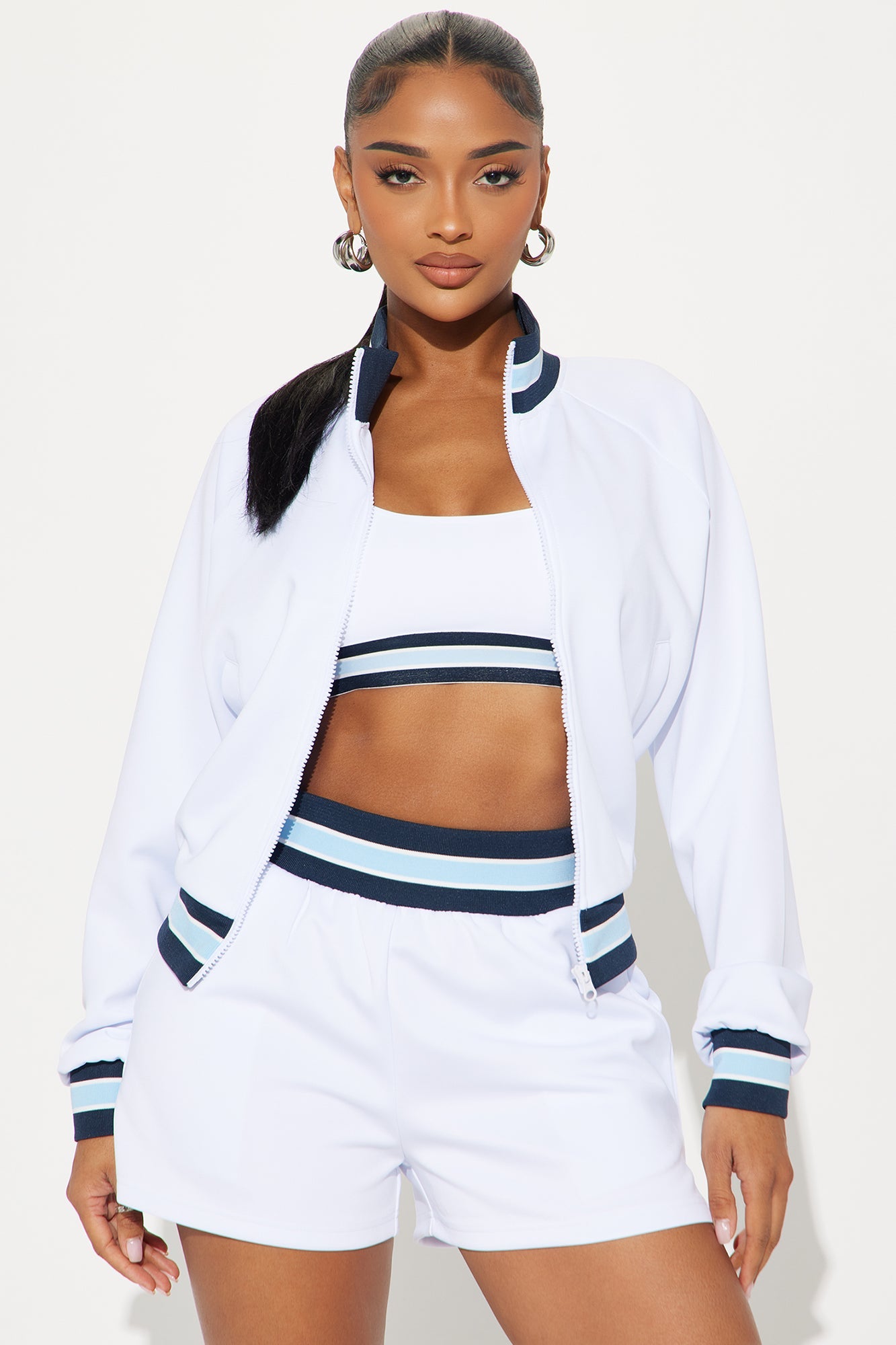 Courtside 3 Piece Short Set - White