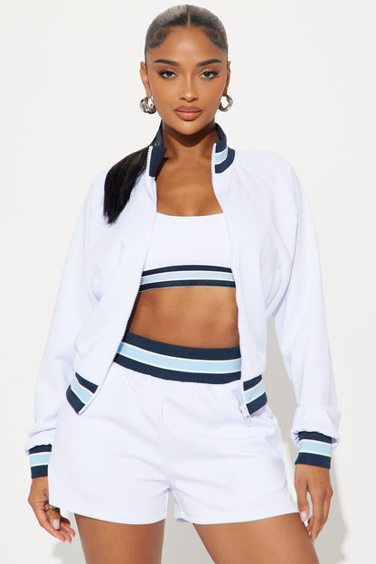 Courtside 3 Piece Short Set - White