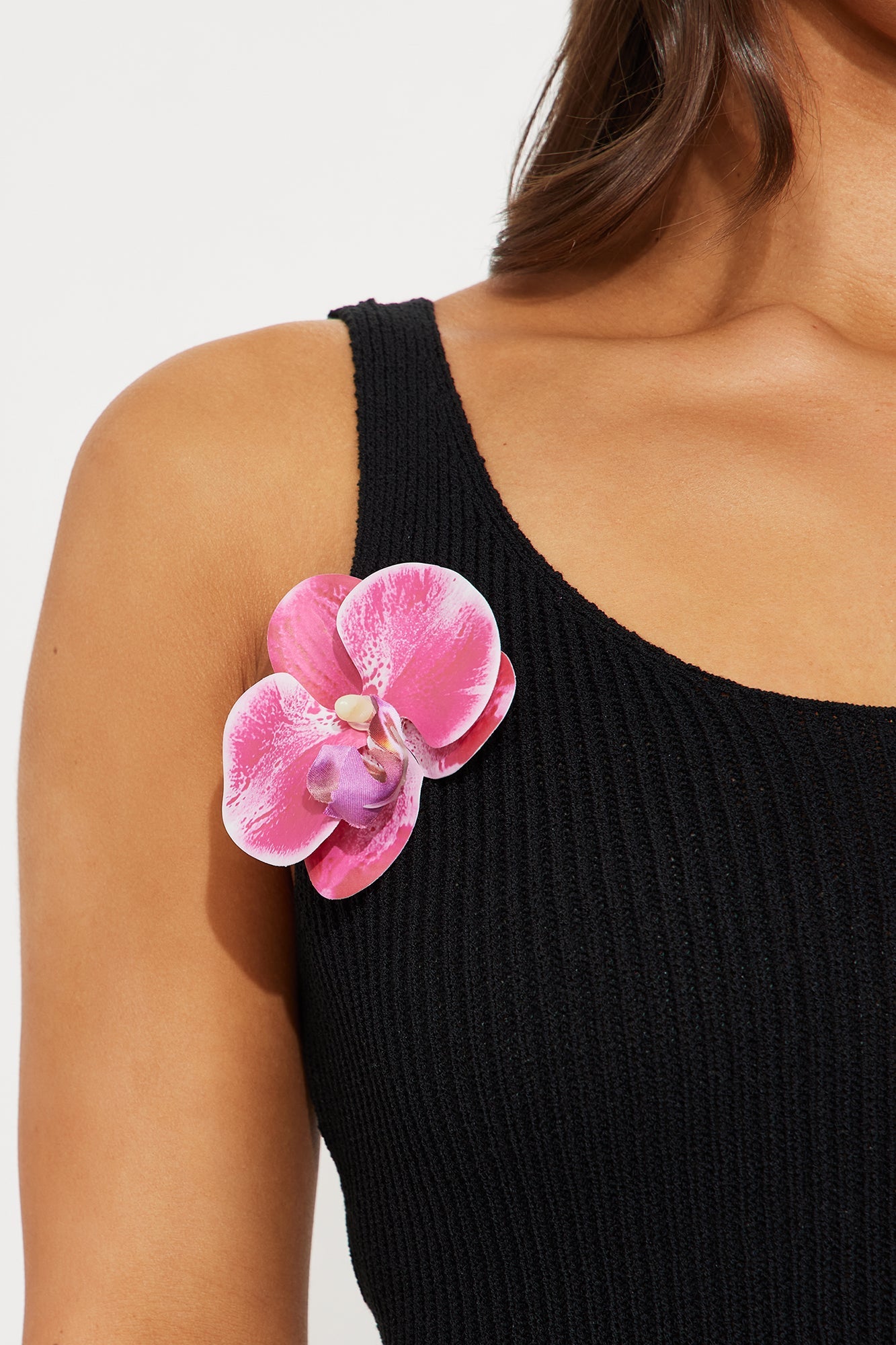 Orchid Bloom Top - Black