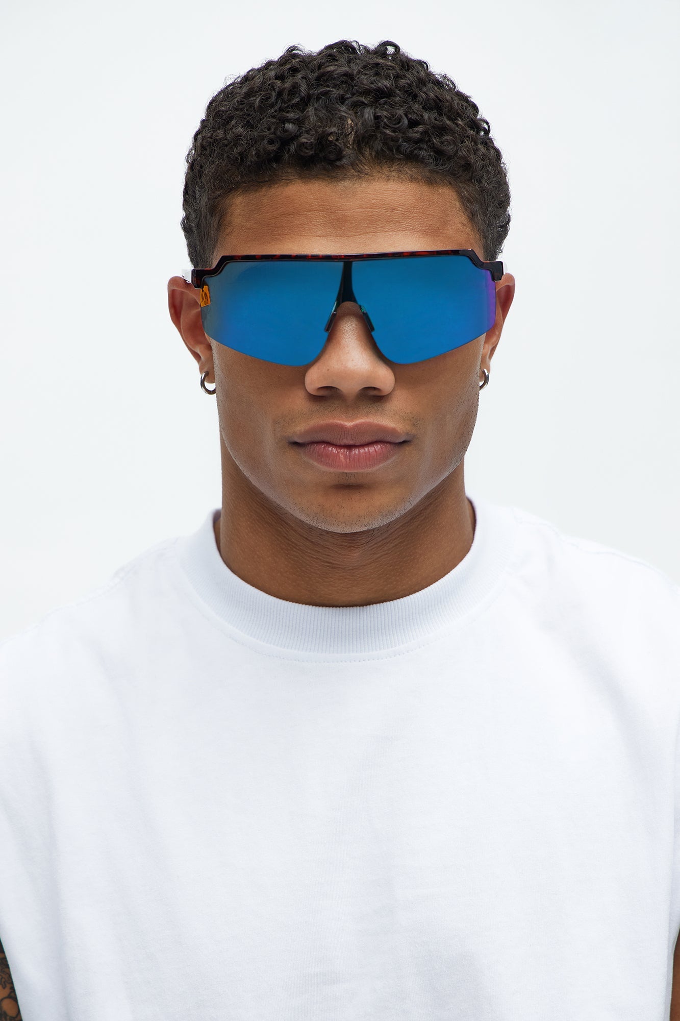 Fredericton Shield Sunglasses - Tortoise/Blue