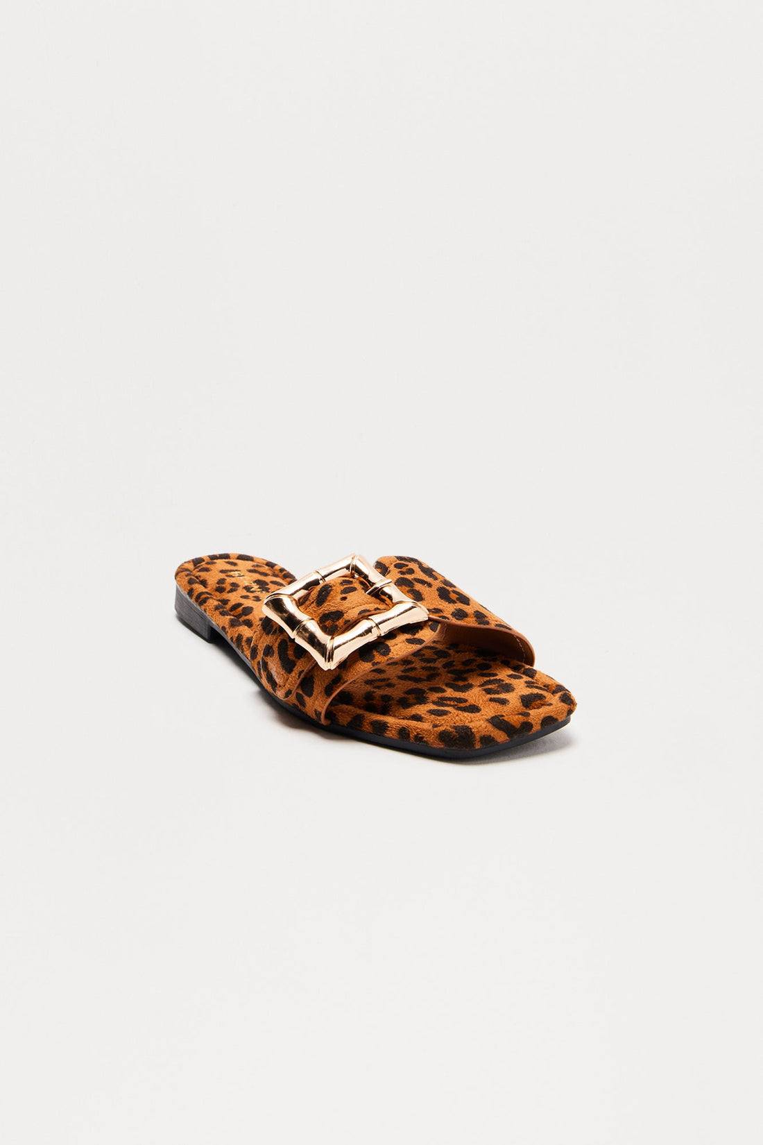 Finny Buckle Slip On Sandals - Leopard