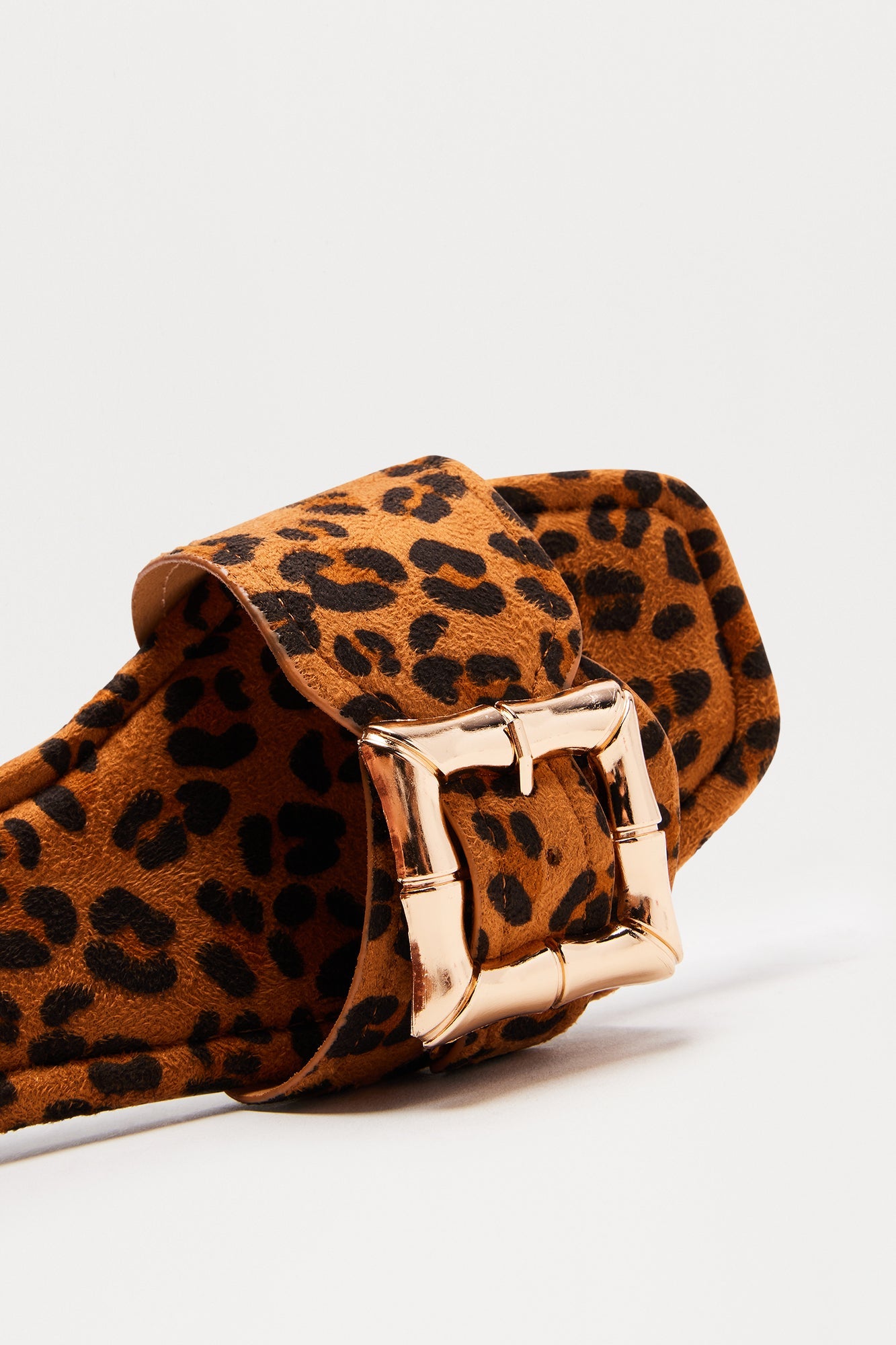 Finny Buckle Slip On Sandals - Leopard