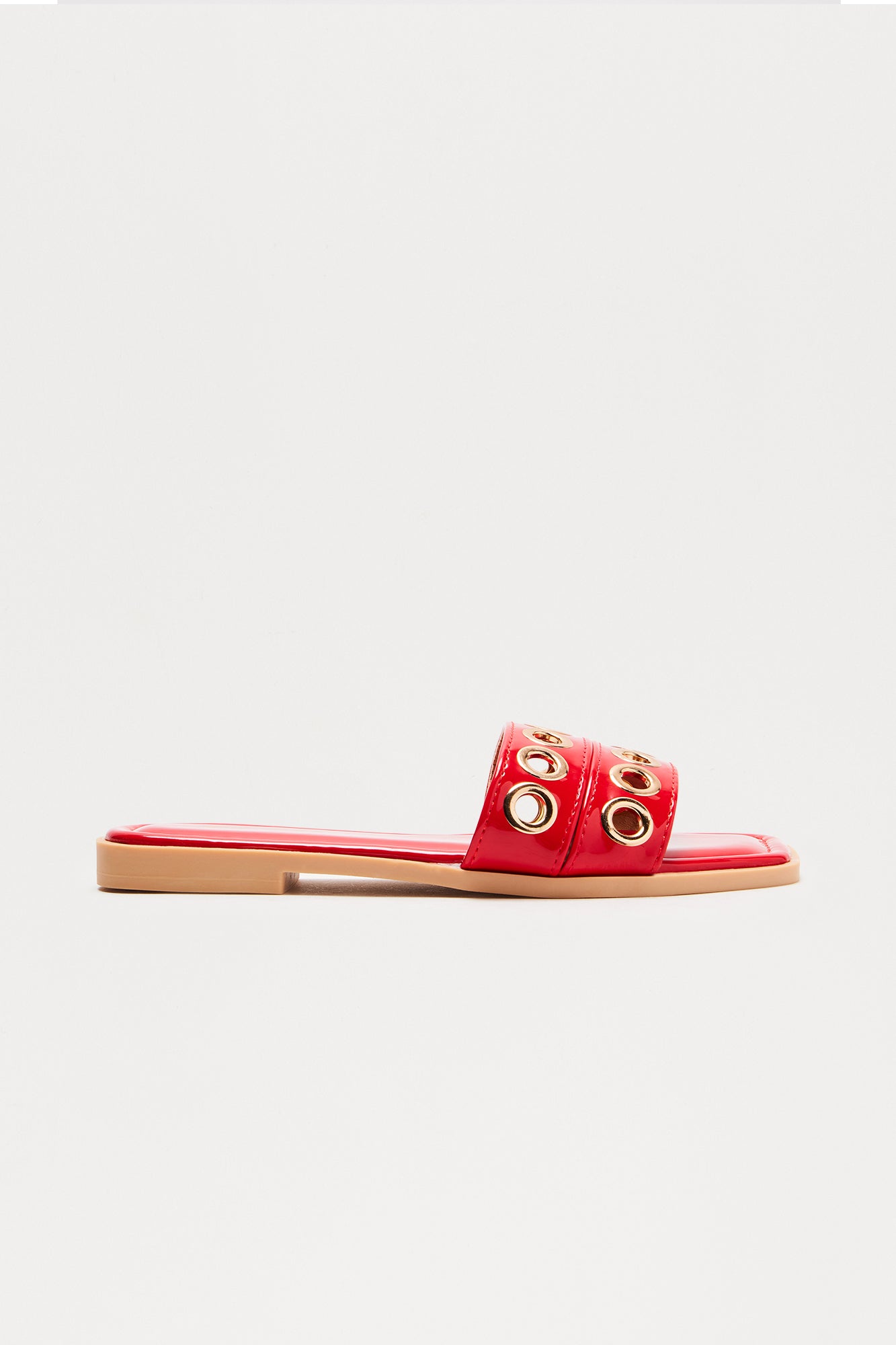 Essie Grommet Slip On Sandals - Red