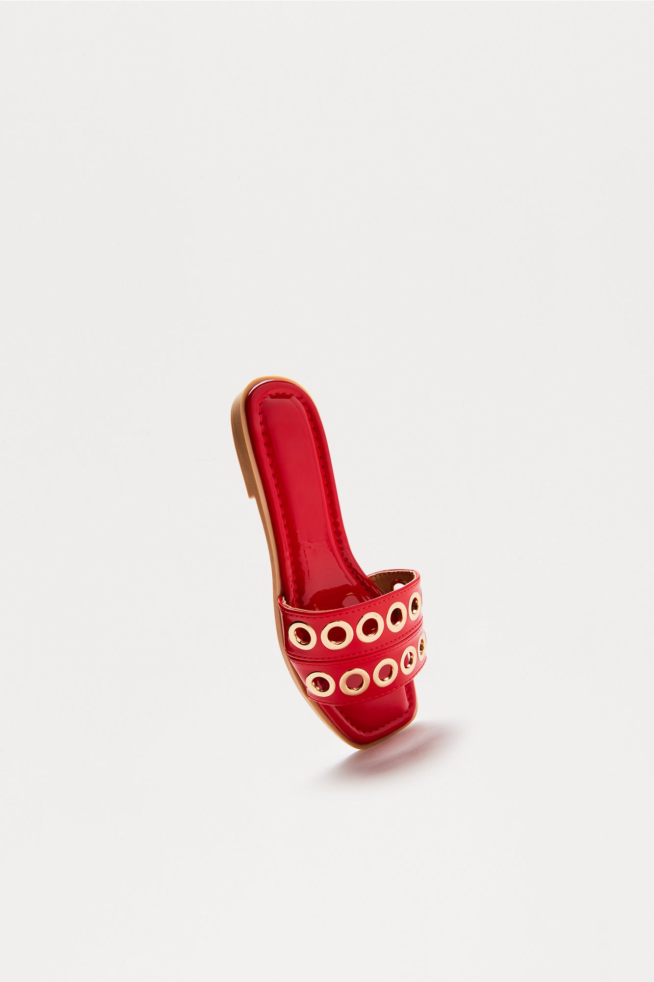Essie Grommet Slip On Sandals - Red