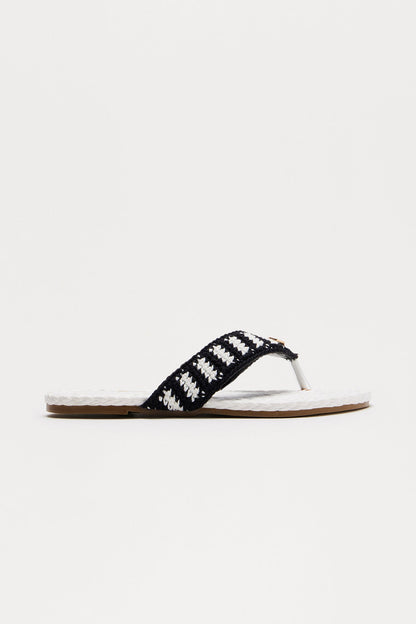 Hawaii Beaches Sandals - White/Black