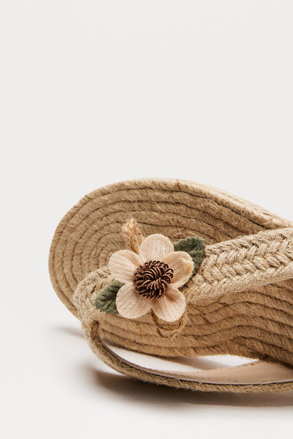 Makoa Jute Sandals - Cream/combo