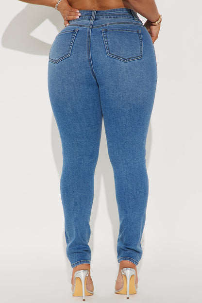 Adenna Stretch Skinny Jeans - Medium Wash