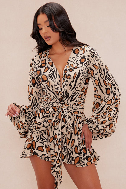 Laura Leopard Romper - Leopard