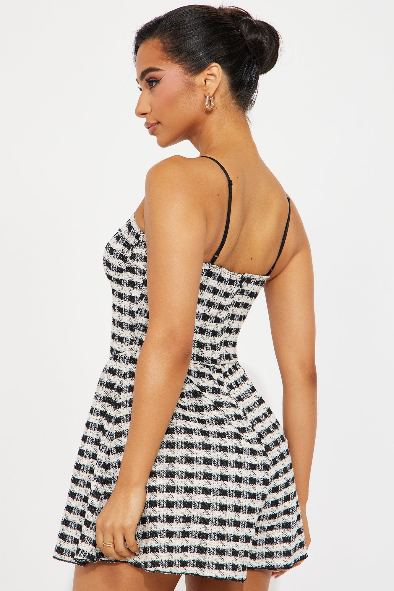 Hint Of Sparkle Tweed Romper - Black