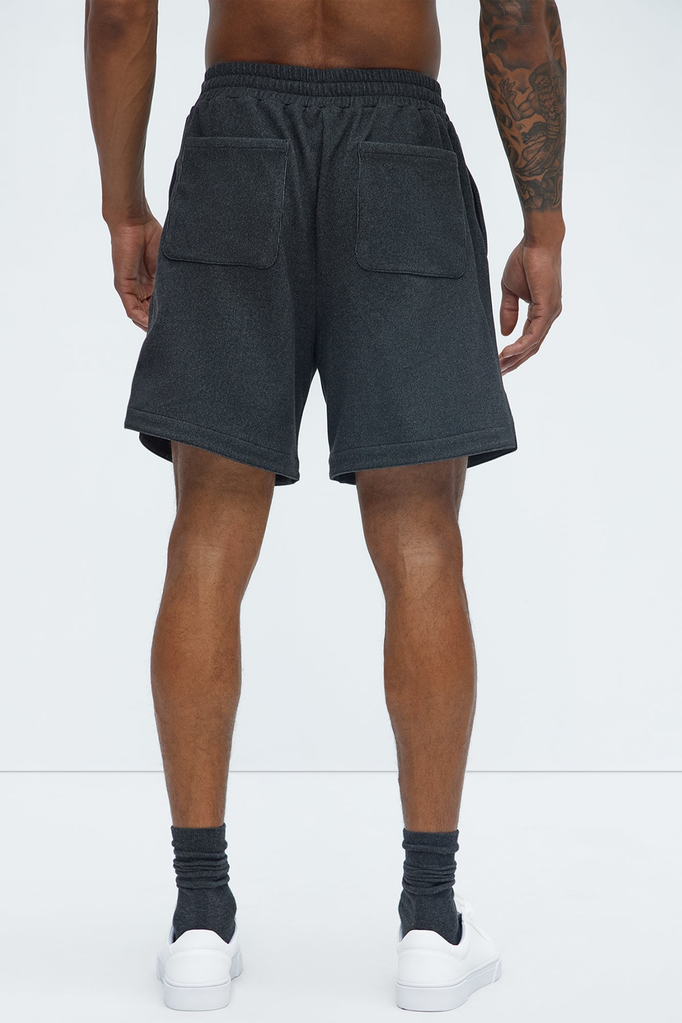 Grant Micro Stripes Shorts - Grey
