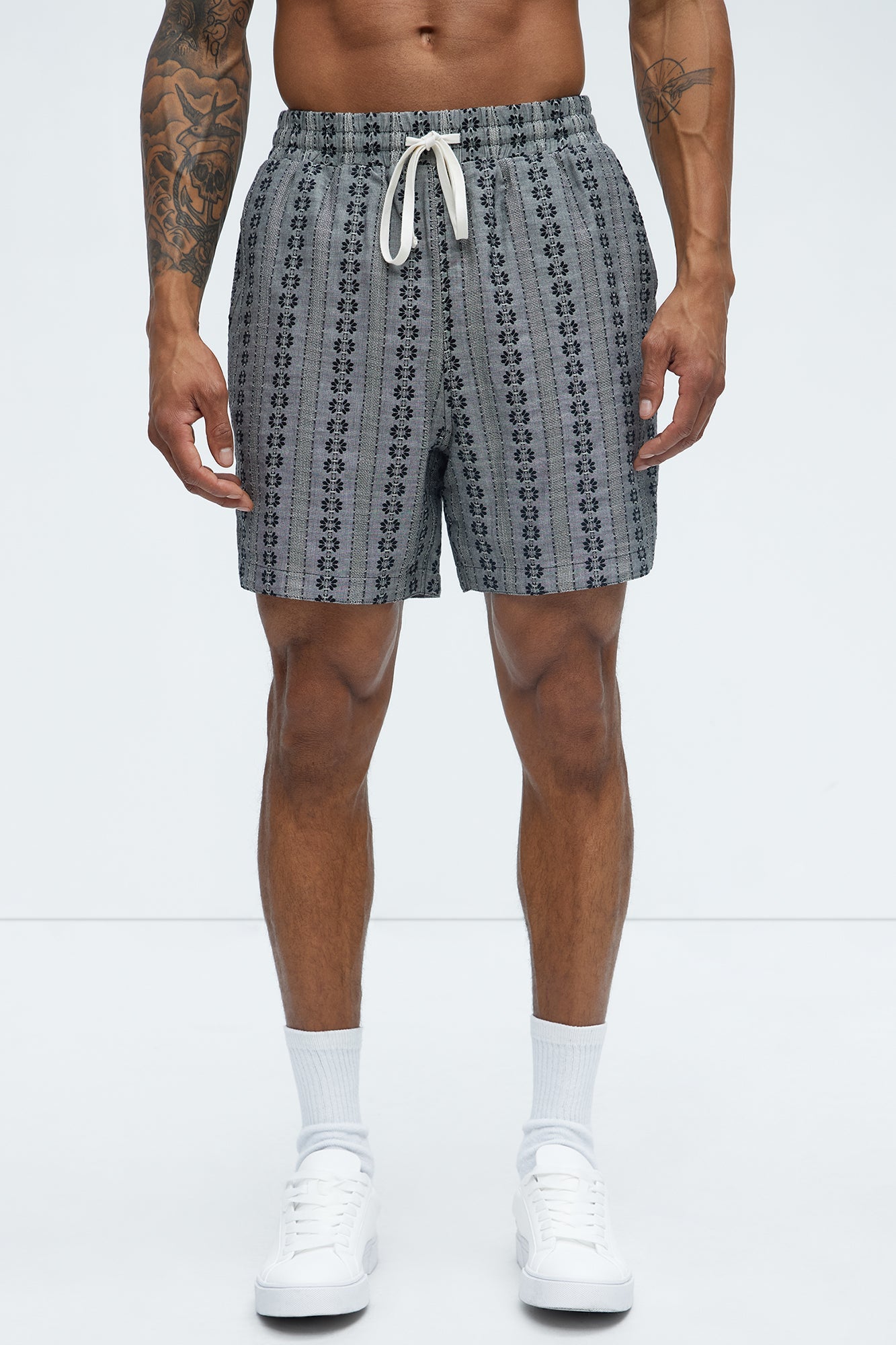 Denali Floral Warm Up Shorts - Black/combo
