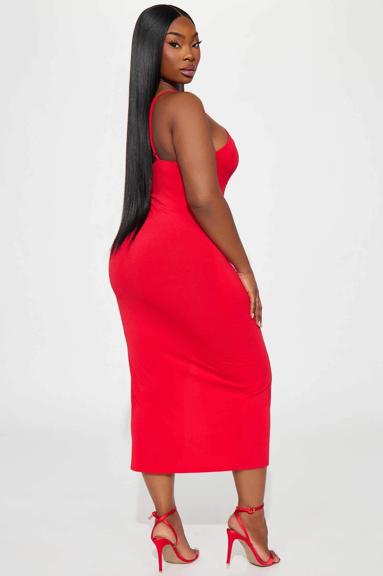 Diana Cami Midi Dress - Red