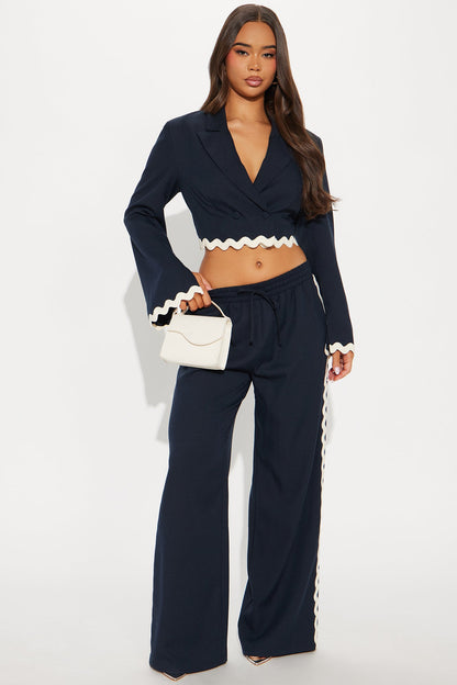 Take Me Higher Wide Leg Pant - Navy