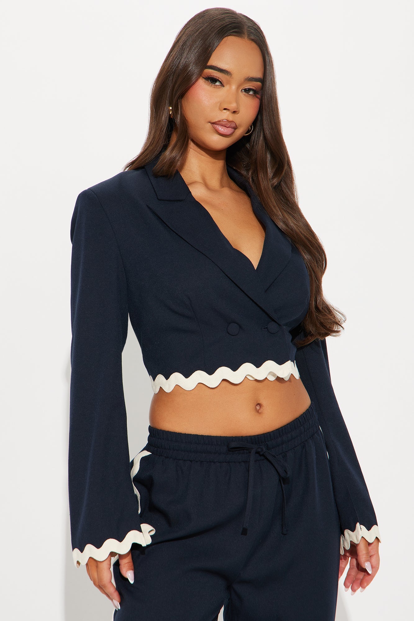 Take Me Higher Wide Leg Pant - Navy