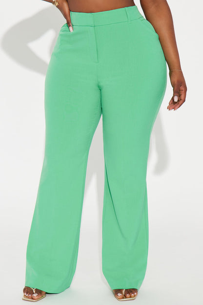 Tasha Dressy High Rise Pants - Kelly Green