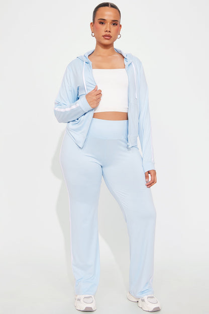 Tennis Courts Wide Leg Pant Set - Blue