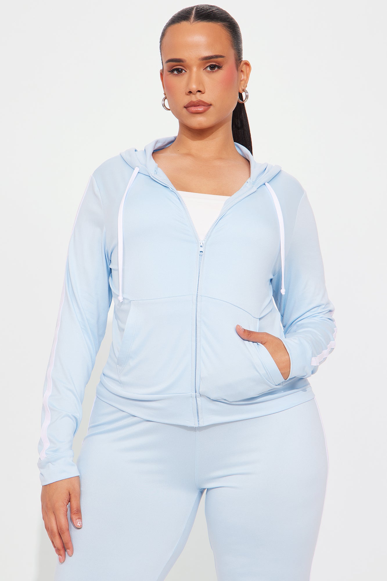 Tennis Courts Wide Leg Pant Set - Blue