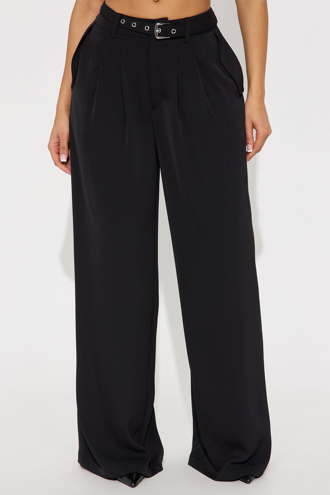 Selina Wide Leg Trouser - Black
