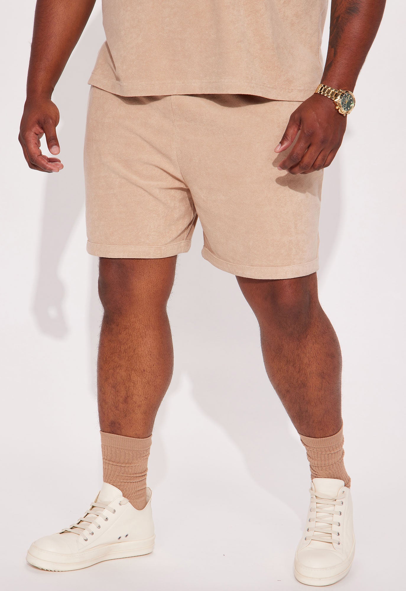 Dipped Terry Knit Shorts - Sand