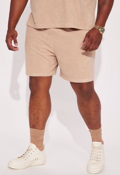 Dipped Terry Knit Shorts - Sand