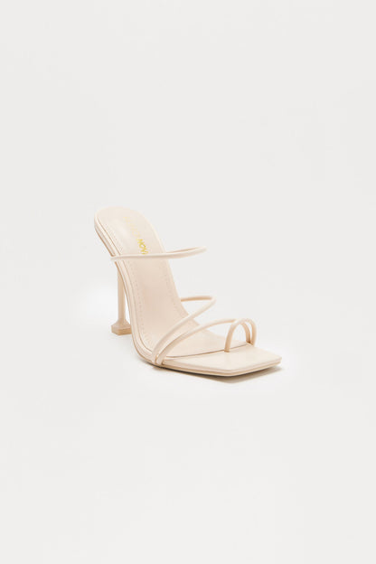 Get Over It Heeled Mules - Off White