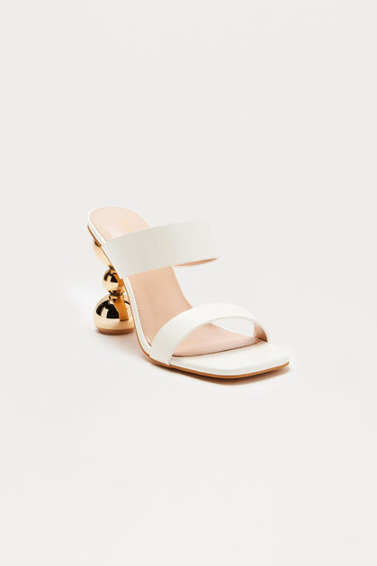 Dayana Novelty Mules - White