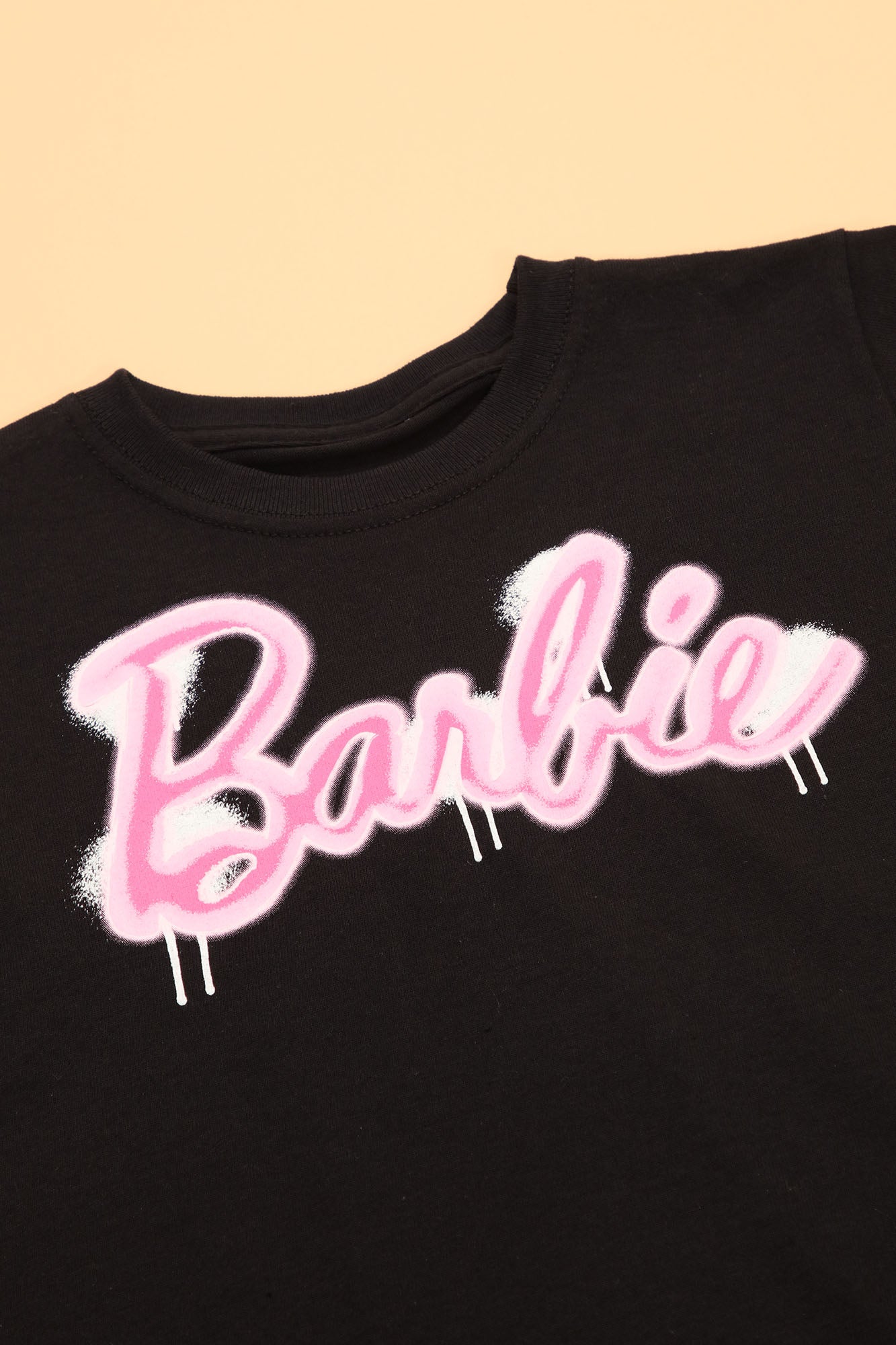 Mini Barbie Graffiti Tee - Black
