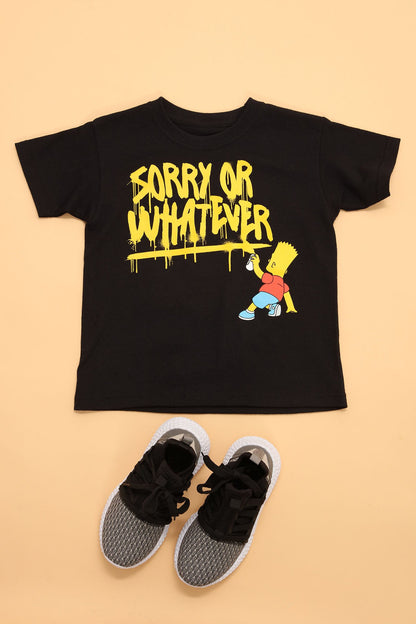 Mini Bart Simpson Sorry Tee - Black