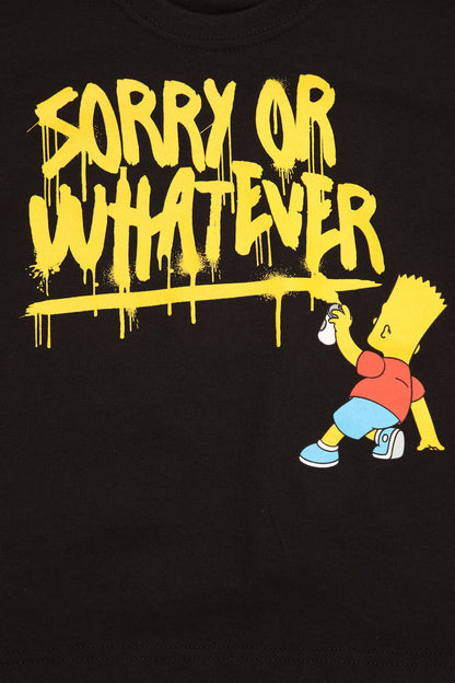 Mini Bart Simpson Sorry Tee - Black