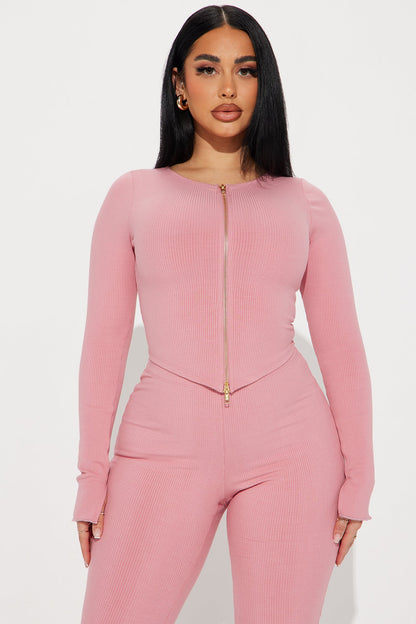 Kira Snatched Pant Set - Mauve