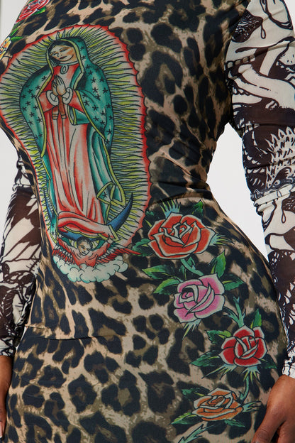 Ed Hardy Leopard Mini Dress - Leopard